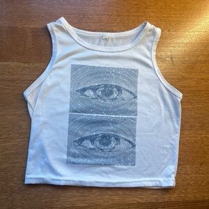 Graphic Eye Print Tank Top
